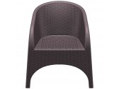 Кресло пластиковое плетеное с подушкой Siesta Contract Aruba стеклопластик, полиэстер коричневый Фото 5