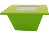 Стол-пуф пластиковый со стеклом SLIDE Bench Table Standard полиэтилен, закаленное стекло Фото 1