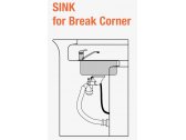 Мойка к пластиковой барной стойке SLIDE Jumbo, Break Sink нержавеющая сталь серебристый Фото 3