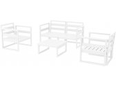 Комплект пластиковой мебели Siesta Contract Mykonos стеклопластик, полиэстер белый Фото 3