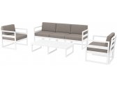 Комплект пластиковой мебели Siesta Contract Mykonos XL стеклопластик, полиэстер белый Фото 1