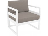 Кресло пластиковое с подушками Siesta Contract Mykonos стеклопластик, полиэстер белый Фото 1