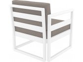 Кресло пластиковое с подушками Siesta Contract Mykonos стеклопластик, полиэстер белый Фото 6