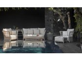 Банкетка плетеная с подушкой Skyline Design Villa алюминий, искусственный ротанг, sunbrella белый, бежевый Фото 7