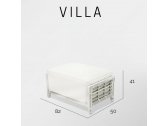 Банкетка плетеная с подушкой Skyline Design Villa алюминий, искусственный ротанг, sunbrella натуральный, бежевый Фото 4