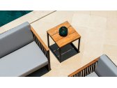 Столик деревянный для лежака Skyline Design Nautic алюминий, тик черный, натуральный Фото 5