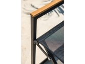 Кресло текстиленовое Skyline Design Venice алюминий, тик, слинг черный Фото 8