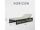 Лежак плетеный с матрасом Skyline Design Horizon алюминий, полиэстер, sunbrella черный, темно-серый, бежевый Фото 4