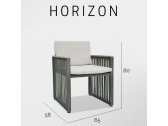 Кресло плетеное с подушками Skyline Design Horizon алюминий, тик, полиэстер, sunbrella черный, темно-серый, бежевый Фото 4