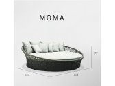 Лаунж-диван плетеный Skyline Design Moma алюминий, полипропилен, sunbrella черный, антрацит, бежевый Фото 4