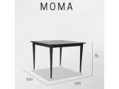 Стол керамический Skyline Design Moma алюминий, керамика черный, антрацит Фото 3