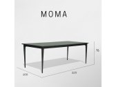 Стол керамический Skyline Design Moma алюминий, керамика черный, антрацит Фото 3