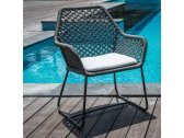 Кресло плетеное с подушкой Skyline Design Moma алюминий, полипропилен, sunbrella черный, антрацит, бежевый Фото 7