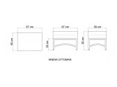 Банкетка плетеная с подушкой Skyline Design Arena алюминий, искусственный ротанг, sunbrella белый, бежевый Фото 5