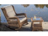 Кресло-качалка плетеное с подушками Skyline Design Ebony алюминий, искусственный ротанг, sunbrella бронзовый, бежевый Фото 15