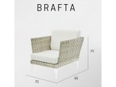 Кресло плетеное с подушками Skyline Design Brafta алюминий, искусственный ротанг, sunbrella белый, бежевый Фото 4