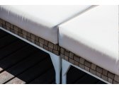 Модуль плетеный центральный с подушками Skyline Design Brafta алюминий, искусственный ротанг, sunbrella белый, бежевый Фото 6