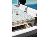 Стол со стеклом плетеный Skyline Design Brafta алюминий, искусственный ротанг, закаленное стекло белый, бежевый Фото 6