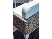 Кресло плетеное с подушками Skyline Design Brafta алюминий, искусственный ротанг, sunbrella белый, бежевый Фото 7
