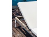 Шезлонг-лежак двойной плетеный с матрасом Skyline Design Brafta алюминий, искусственный ротанг, sunbrella белый, бежевый Фото 7