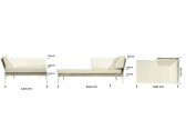 Шезлонг-лежак левый плетеный с матрасом Skyline Design Brafta алюминий, искусственный ротанг, sunbrella белый, бежевый Фото 5