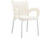 Кресло пластиковое Siesta Contract Romeo алюминий, полипропилен бежевый Фото 1