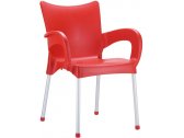 Кресло пластиковое Siesta Contract Romeo алюминий, полипропилен красный Фото 1