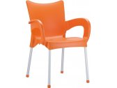 Кресло пластиковое Siesta Contract Romeo алюминий, полипропилен оранжевый Фото 1
