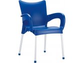 Кресло пластиковое Siesta Contract Romeo алюминий, полипропилен синий Фото 1
