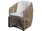 Кресло плетеное с подушками Skyline Design Dynasty алюминий, искусственный ротанг, sunbrella серый, бежевый Фото 1