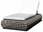 Шезлонг-лежак плетеный с матрасом Skyline Design Dynasty алюминий, искусственный ротанг, sunbrella серый, бежевый Фото 1
