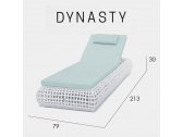 Шезлонг-лежак плетеный с матрасом Skyline Design Dynasty алюминий, искусственный ротанг, sunbrella серый, бежевый Фото 4