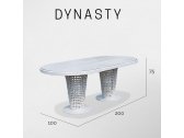 Стол плетеный со стеклом Skyline Design Dynasty алюминий, искусственный ротанг, закаленное стекло серый Фото 3