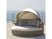 Банкетка плетеная с подушкой Skyline Design Dynasty алюминий, искусственный ротанг, sunbrella серый, бежевый Фото 8