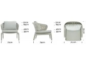 Кресло плетеное с подушками Skyline Design Journey алюминий, искусственный ротанг, sunbrella бежевый Фото 4