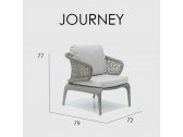 Кресло плетеное с подушками Skyline Design Journey алюминий, искусственный ротанг, sunbrella бежевый Фото 3