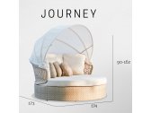 Лаунж-диван плетеный Skyline Design Journey алюминий, искусственный ротанг бежевый Фото 4