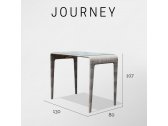 Стол плетеный со стеклом барный Skyline Design Journey алюминий, искусственный ротанг, закаленное стекло бежевый Фото 4