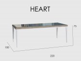 Стол плетеный со стеклом Skyline Design Heart алюминий, искусственный ротанг, закаленное стекло бежевый Фото 3