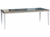 Стол плетеный со стеклом Skyline Design Heart алюминий, искусственный ротанг, закаленное стекло бежевый Фото 1