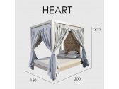Лаунж-лежак с балдахином Skyline Design Heart алюминий, искусственный ротанг, sunbrella бежевый Фото 4