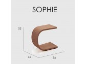 Столик плетеный для лежака Skyline Design Sophie алюминий, искусственный ротанг мокка Фото 3