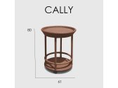 Стол плетеный сервировочный Skyline Design Cally алюминий, искусственный ротанг мокка Фото 3