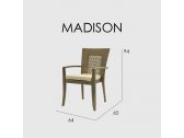 Кресло плетеное с подушкой Skyline Design Madison алюминий, искусственный ротанг, sunbrella бронзовый, бежевый Фото 4