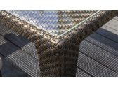 Стол плетеный со стеклом барный Skyline Design Madison алюминий, искусственный ротанг, закаленное стекло бронзовый Фото 6