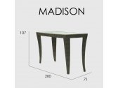 Стол плетеный со стеклом барный Skyline Design Madison алюминий, искусственный ротанг, закаленное стекло бронзовый Фото 3