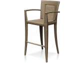 Кресло плетеное с подушкой барное Skyline Design Madison алюминий, искусственный ротанг, sunbrella бронзовый, бежевый Фото 2