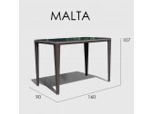 Стол плетеный со стеклом барный Skyline Design Malta алюминий, искусственный ротанг, закаленное стекло мокка Фото 3