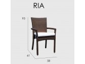 Кресло плетеное с подушкой Skyline Design Ria алюминий, искусственный ротанг, sunbrella мокка, бежевый Фото 4