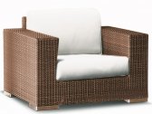 Кресло плетеное с подушками Skyline Design Cuatro алюминий, искусственный ротанг, sunbrella бронзовый, бежевый Фото 1